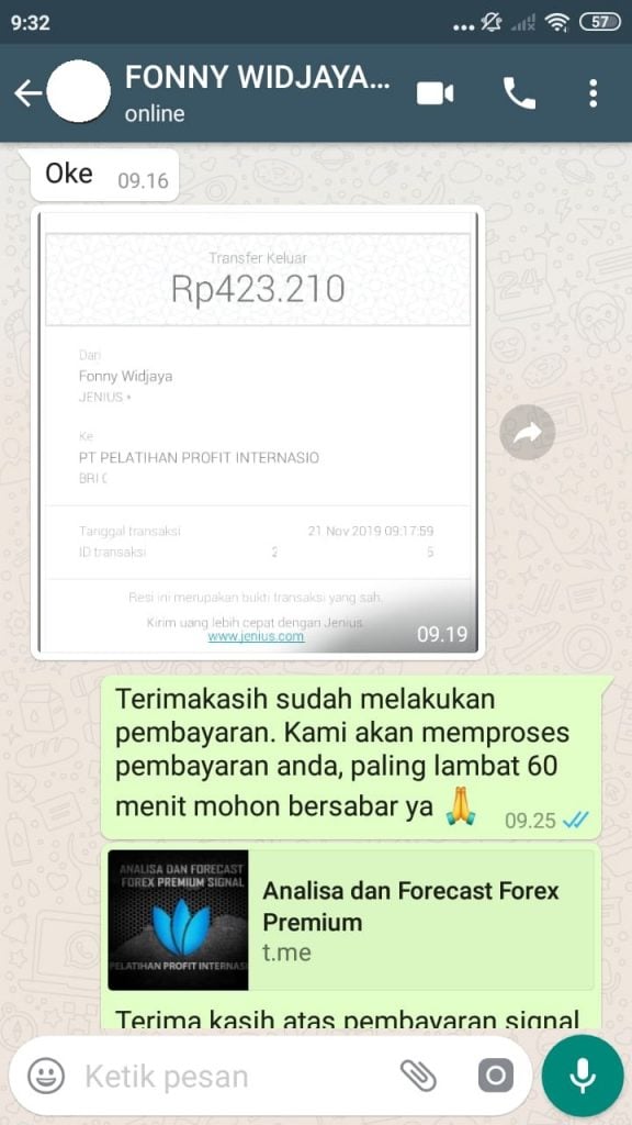 Ibu Fonny langganan signal 3